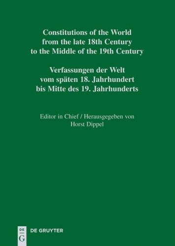 Constitutional Documents of Switzerland from the late 18th Century... / National Constitutions I (Ebook - EPUB) 