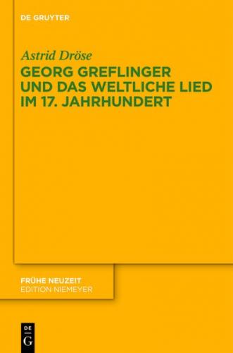 Georg Greflinger und das weltliche Lied im 17. Jahrhundert (Ebook - EPUB) 