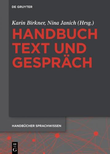 Handbuch Text und Gespräch (Ebook - EPUB) 