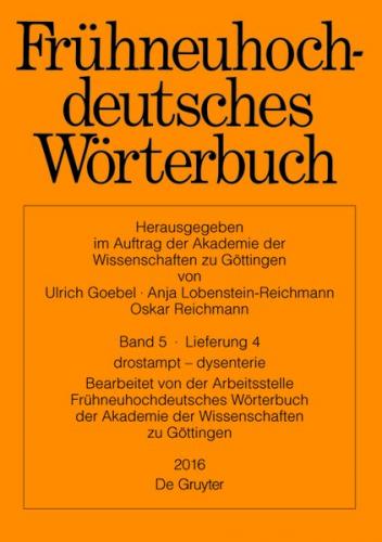 Frühneuhochdeutsches Wörterbuch / trostbrief – dysenterie (Ebook - EPUB) 