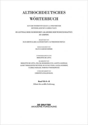 Band VII: O – R. 10. bis 12. Lieferung (râzuuurti bis gi-rîhhan) 