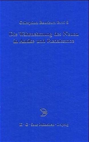 Die Wahrnehmung des Neuen in Antike und Renaissance (Ebook - pdf) 