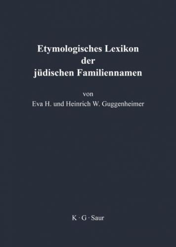 Etymologisches Lexikon der jüdischen Familiennamen (Ebook - pdf) 