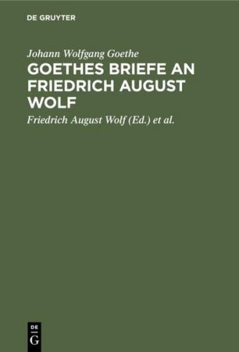 Goethes Briefe an Friedrich August Wolf (Ebook - pdf) 
