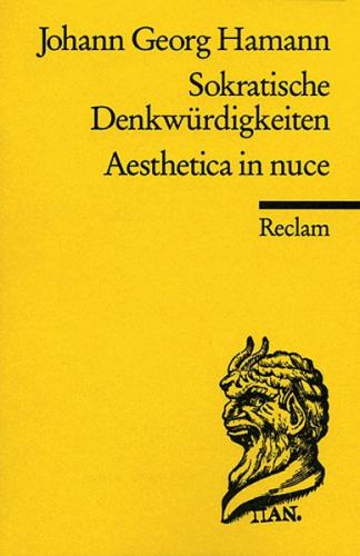 Sokratische Denkwürdigkeiten / Aesthetica in nuce 