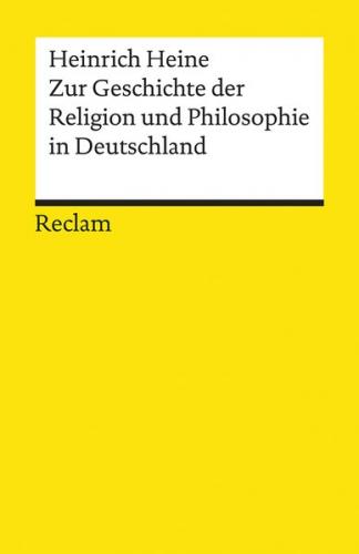 Zur Geschichte der Religion und Philosphie in Deutschland 
