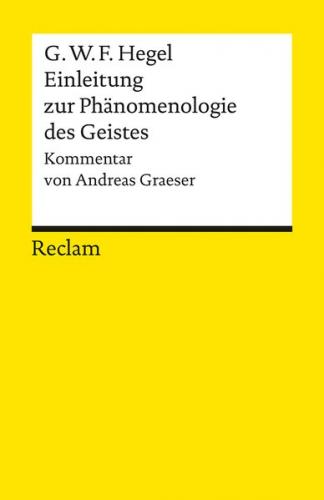Einleitung zur Phänomenologie des Geistes 