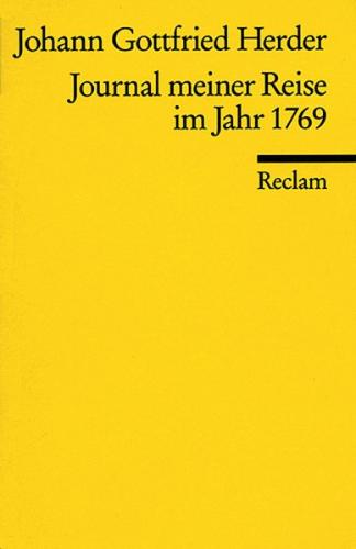 Journal meiner Reise im Jahr 1769 