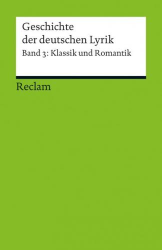 Geschichte der deutschen Lyrik 