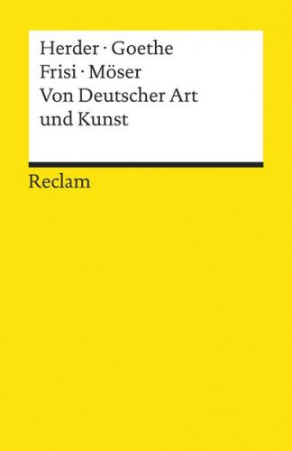 Von Deutscher Art und Kunst. Einige fliegende Blätter 