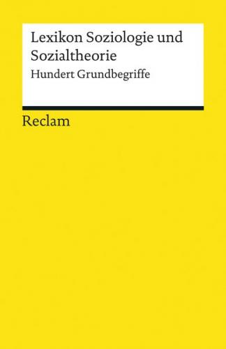 Lexikon Soziologie und Sozialtheorie. Hundert Grundbegriffe 