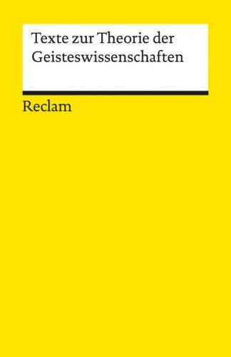 Texte zur Theorie der Geisteswissenschaften 