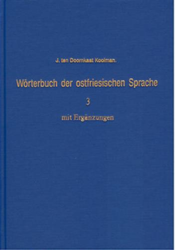 Wörterbuch der ostfriesischen Sprache - Band 3 