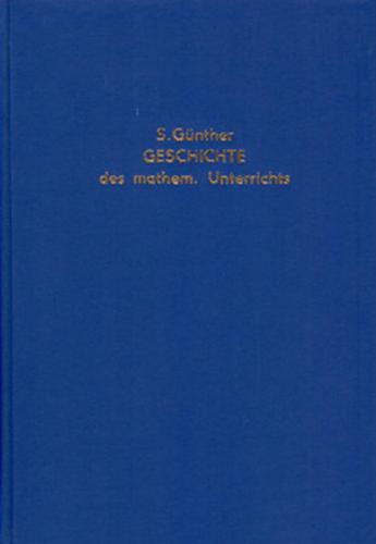 Geschichte des mathematischen Unterrichts im deutschen Mittelalter bis zum Jahre 1525 