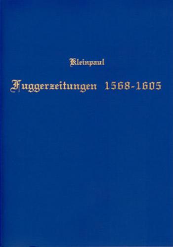 Die Fuggerzeitungen 1568-1605 