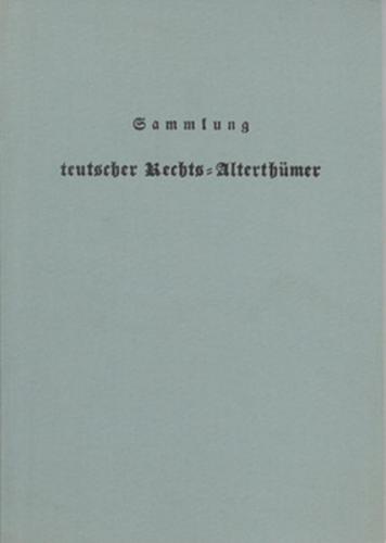 Sammlung Teutscher Rechtsaltertümer 