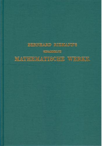 Gesammelte mathematische Werke und wissenschaftlicher Nachlass 