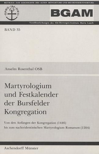 Martyrologium und Festkalender der Bursfelder Kongregation 