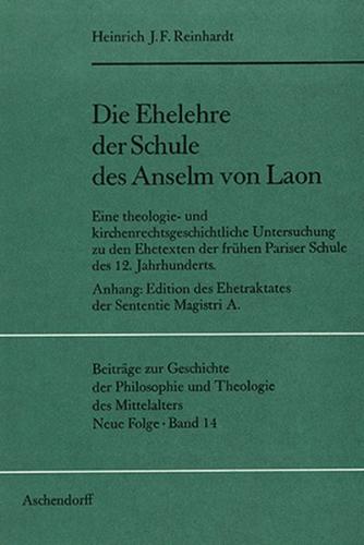 Die Ehelehre der Schule des Anselm von Laon 