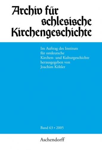 Archiv für Schlesische Kirchengeschichte 