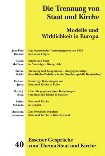 Essener Gespräche zum Thema Staat und Kirche / Die Trennung von Staat und Kirche 