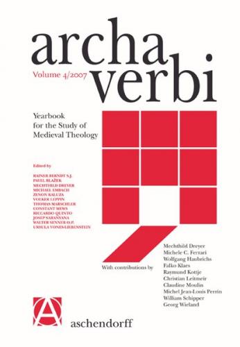 Archa Verbi. Yearbook for the Study of Medieval Theology 