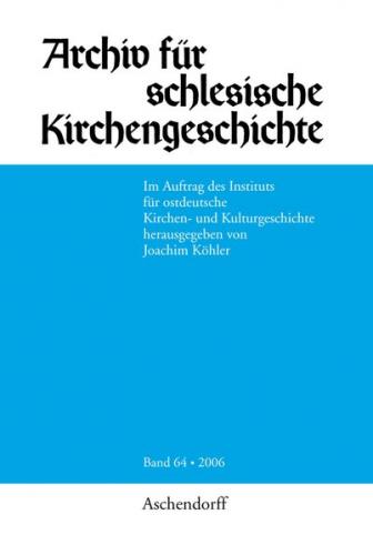 Archiv für Schlesische Kirchengeschichte 