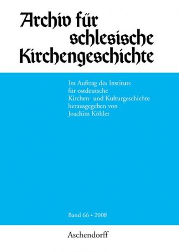 Archiv für Schlesische Kirchengeschichte 