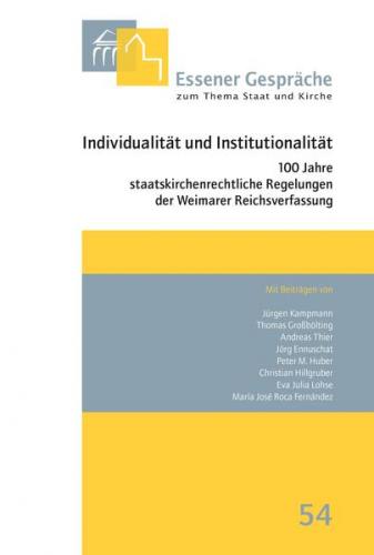 Essener Gespräche zum Thema Staat und Kirche, Band 54 