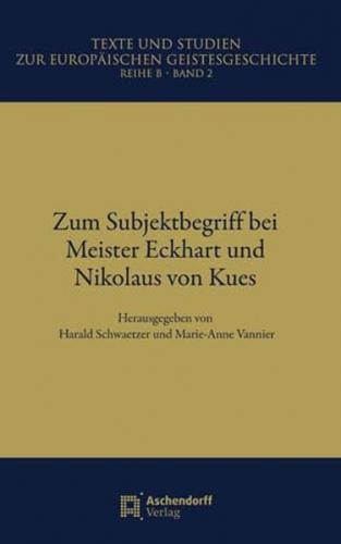 Zum Subjektbegriff bei Meister Eckhart und Nikolaus von Kues (Ebook - pdf) 