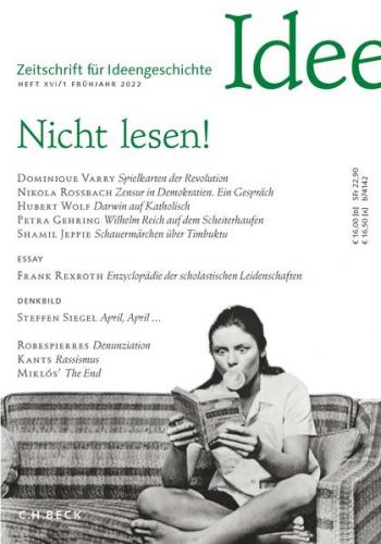 Zeitschrift für Ideengeschichte Heft XVI/1 Frühjahr 2022 