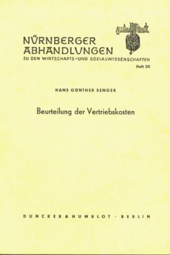 Beurteilung der Vertriebskosten. 
