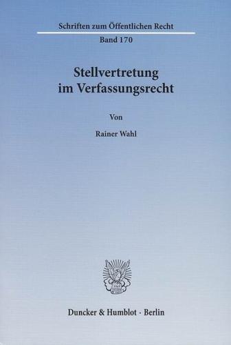 Stellvertretung im Verfassungsrecht. 