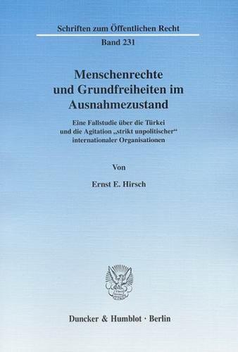 Menschenrechte und Grundfreiheiten im Ausnahmezustand. 