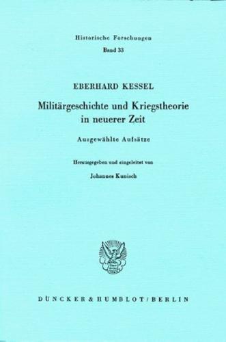 Militärgeschichte und Kriegstheorie in neuerer Zeit. 
