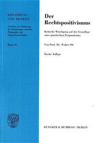 Der Rechtspositivismus. 