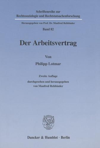 Der Arbeitsvertrag. 