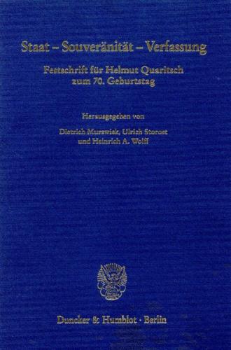 Staat - Souveränität - Verfassung. 
