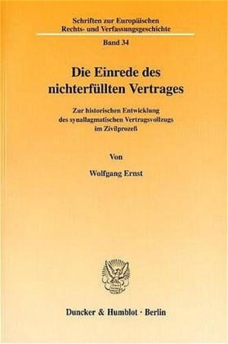 Die Einrede des nichterfüllten Vertrages. 