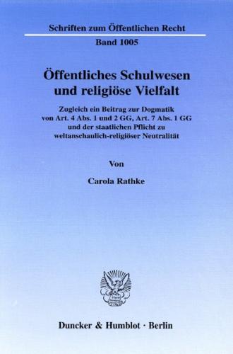 Öffentliches Schulwesen und religiöse Vielfalt. 