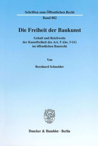 Die Freiheit der Baukunst. 