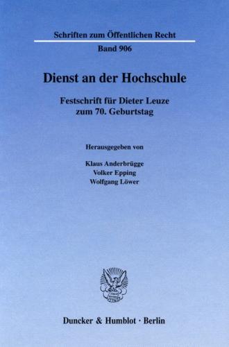 Dienst an der Hochschule. 