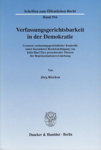 Verfassungsgerichtsbarkeit in der Demokratie. 