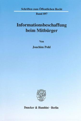 Informationsbeschaffung beim Mitbürger. 