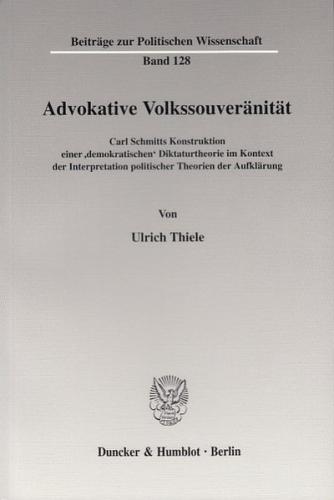 Repräsentation und Autonomieprinzip. 