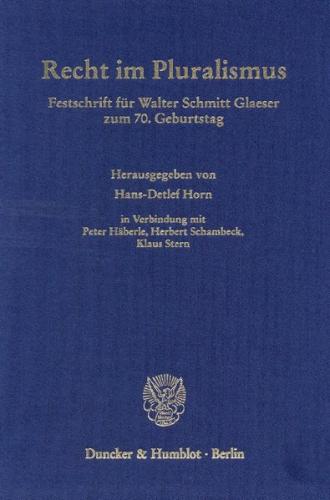 Recht im Pluralismus. 