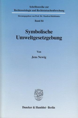 Symbolische Umweltgesetzgebung. 