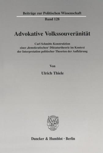 Advokative Volkssouveränität. 