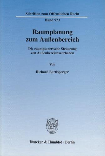 Raumplanung zum Außenbereich. 