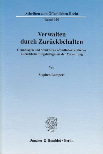 Verwalten durch Zurückbehalten. 